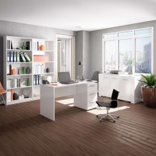 Pack muebles despacho blanco 2 estanterias 1 mesa 1 armario Pack muebles despacho blanco 2 estanterias 1 mesa 1 armario