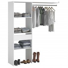 Vestidor Modular Custom Módulo D Color Blanco Doble Montaje 160x180 cm