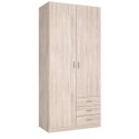 Armario Roma 3 cajones 2 puertas color sahara 100x216 cm