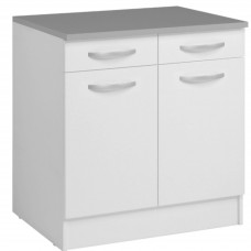 Módulo Inferior Cocina EKO 2 puertas 2 cajones Blanco Mate 80x60 cm