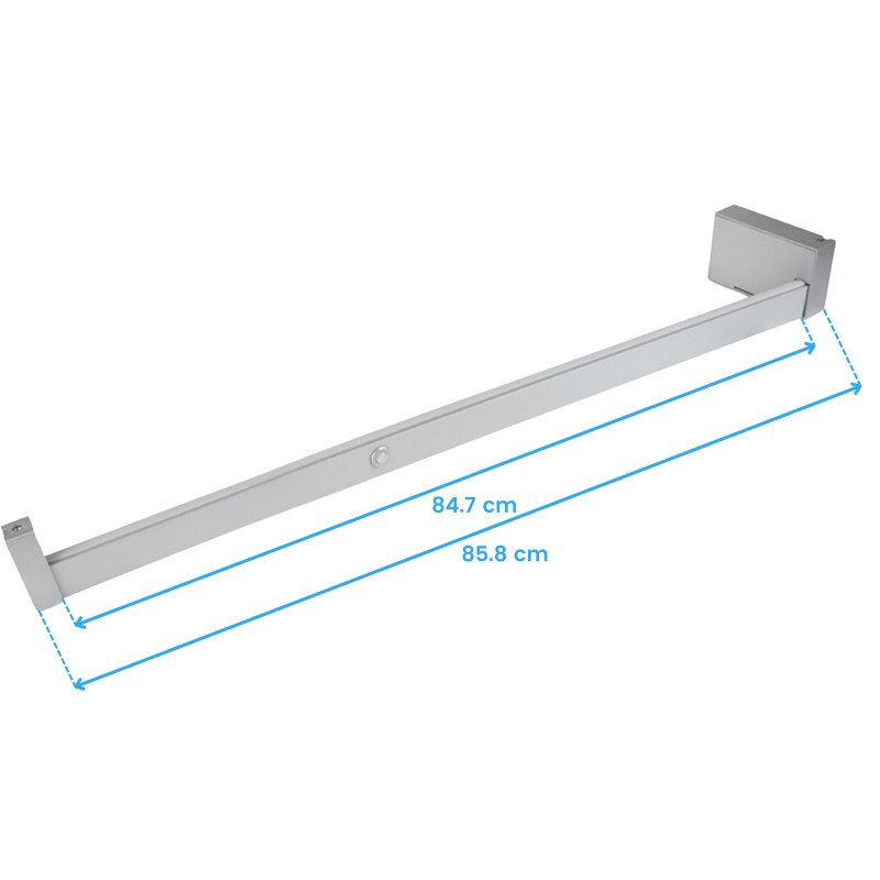 Barra Colgador para Armario con Luz LED Castor Color Gris Metalizado