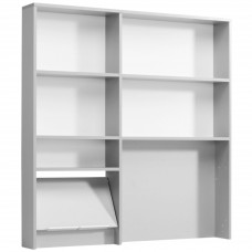 Módulo Estantería 120 cm Cocina EKO Multifunción Blanco Mate y Gris Aluminio