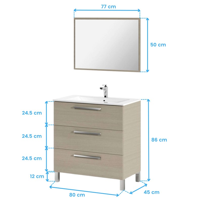 mueble baño cotas 8