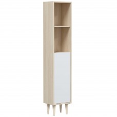 Columna De Baño Verona Roble Y Blanco Brillo 30x150 cm