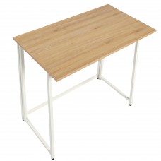 Mesa Escritorio Plegable Utility Color Roble Cambrian y Blanco Mate 80 cm