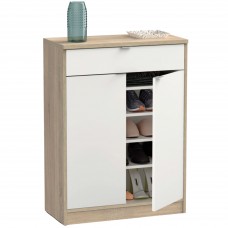 Mueble Zapatero Recibidor Berlín Color Cambrian Y Blanco Brillo 75 cm Mueble Zapatero Recibidor Berlín Color Cambrian Y Blanco Brillo 75 cm