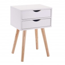 Mesita de Noche Nórdica Fiano 2 Cajones 40x60 cm Mesita de Noche Nórdica Fiano 2 Cajones 40x60 cm