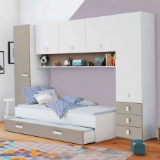 Habitación Juvenil Moderna e Infantil Pack Tidy Color Blanco y Arcilla Habitación Juvenil Moderna e Infantil Pack Tidy Color Blanco y Arcilla