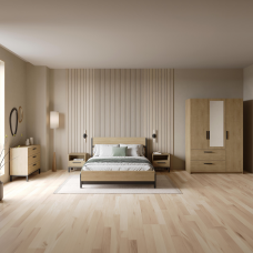 Muebles Dormitorio Matrimonio Estilo Industrial Craft color Roble Hamilton Muebles Dormitorio Matrimonio Estilo Industrial Craft color Roble Hamilton