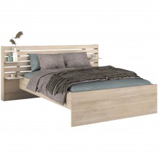 Cama de Matrimonio Con Cabecero Eik Roble Japonés 135-140x200 cm