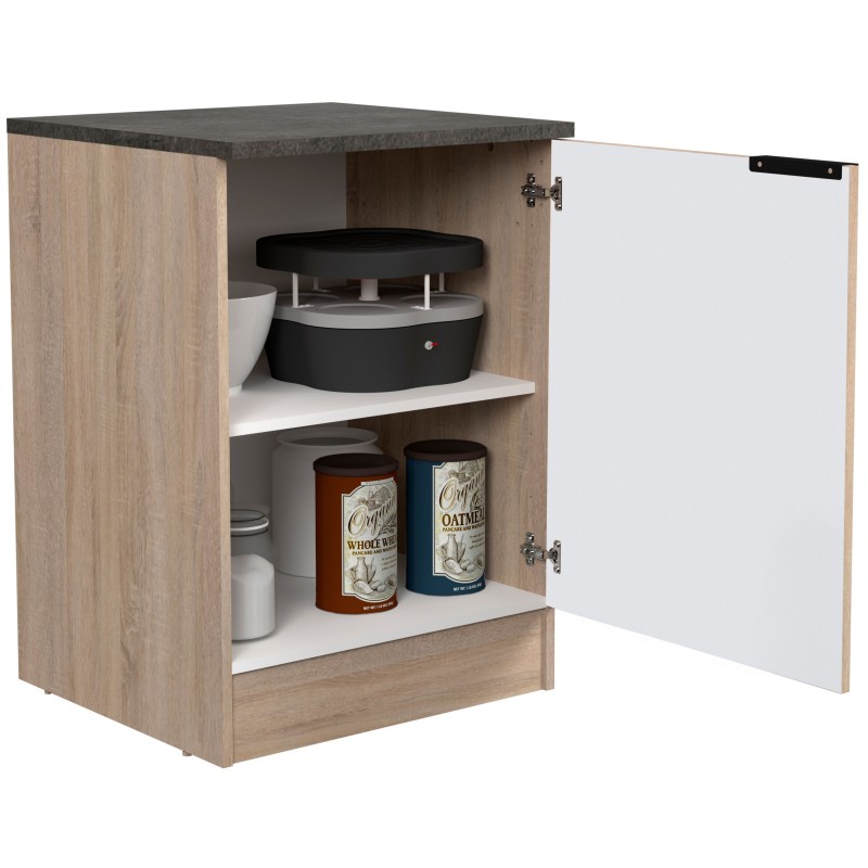 Módulo Cocina Inferior Arko 1 Puerta Roble Áspero y Negro 60x60 cm Módulo Cocina Inferior Arko 1 Puerta Roble Áspero y Negro 60x60 cm