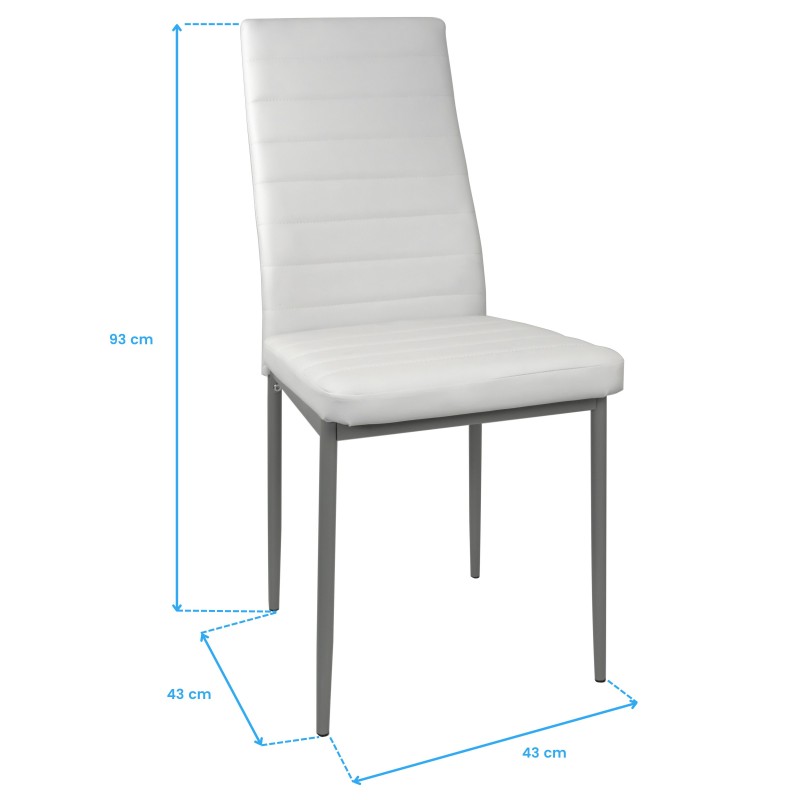 Silla de Comedor Avat Moderna en Color Blanco