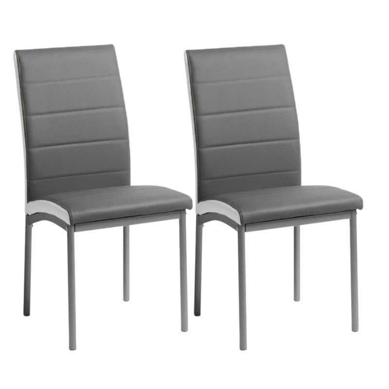 Sillas Salón Comedor Moderno Color Gris Meli