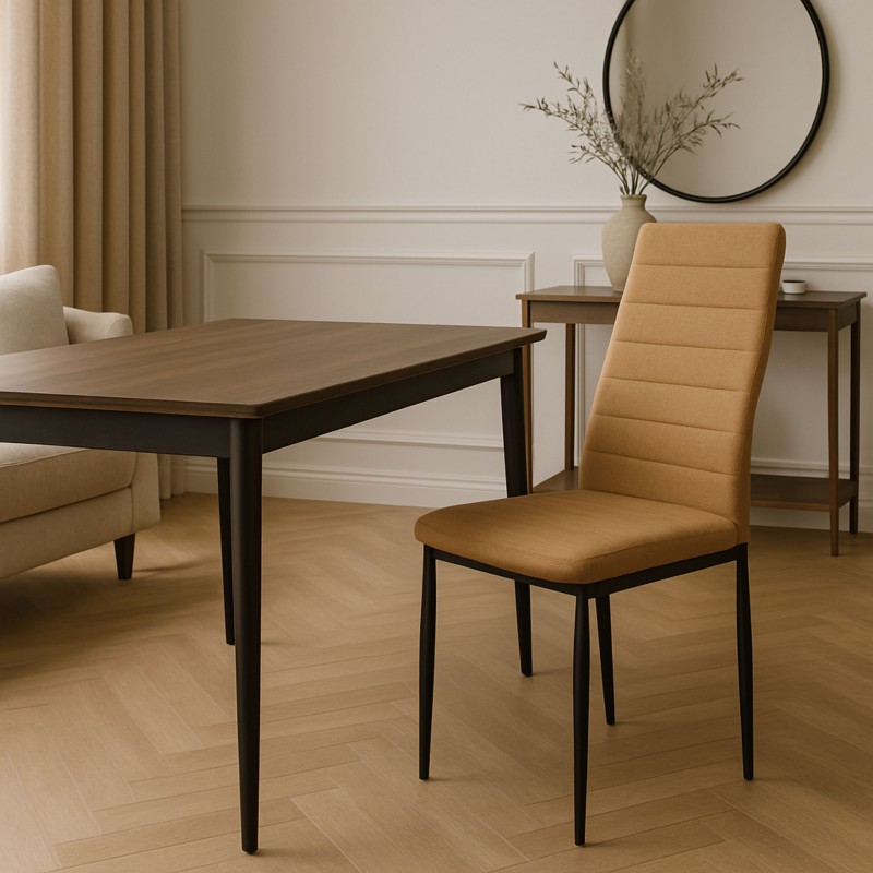 Silla de Comedor Avat Estilo Industrial Color Marrón