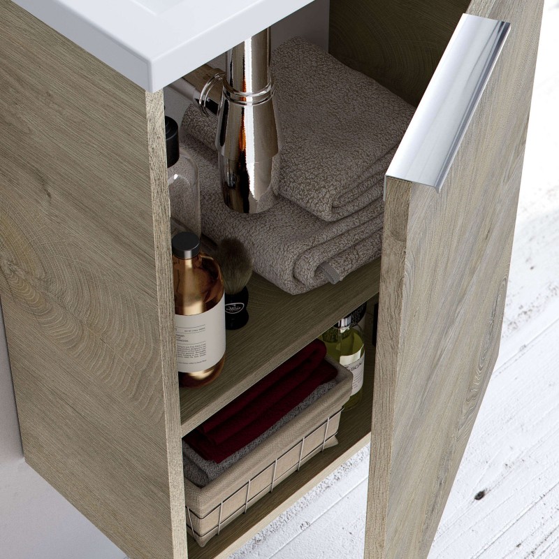 Mueble de baño suspendido abierto 3