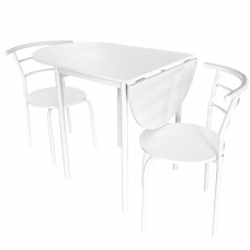 Conjunto Mesa + 2 sillas Blanco Butterfly