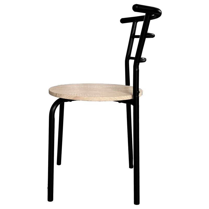 Conjunto Mesa y 2 Sillas Roble y Negro Butterfly