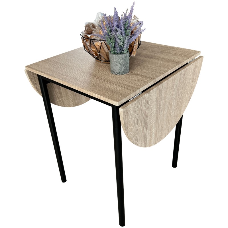 Conjunto Mesa y 2 Sillas Roble y Negro Butterfly