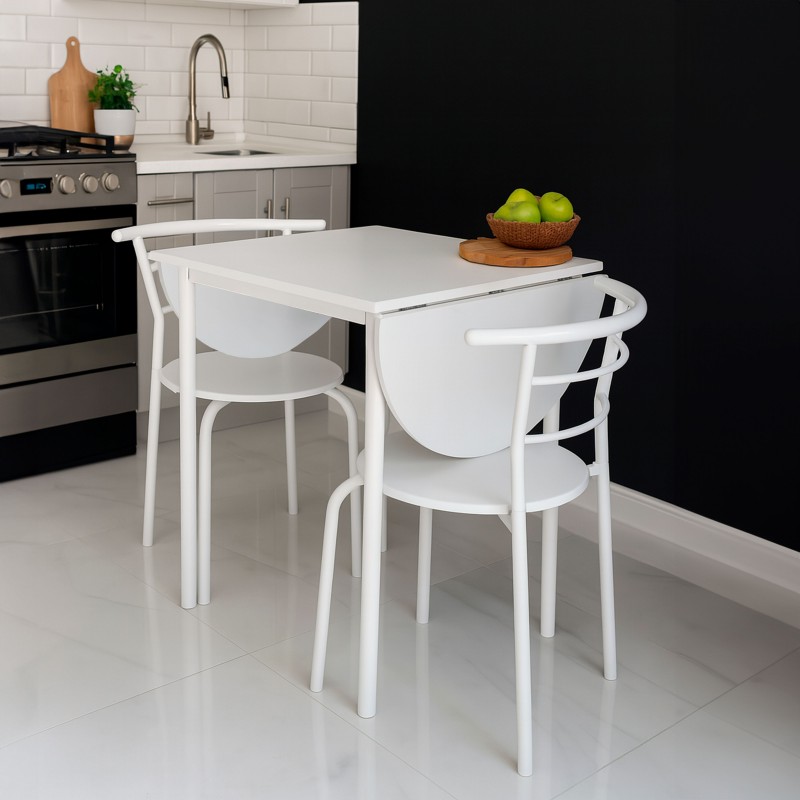 Conjunto Mesa + 2 sillas Blanco Butterfly