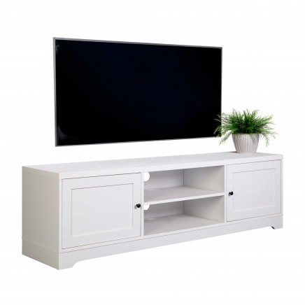 Mesa De TV Ottavia 2 Puertas Color Blanco Mate 160 cm
