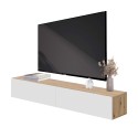 Mueble TV Kaway 180 cm Salón Comedor Roble Nodi y Blanco Artik