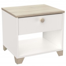 Mesita De Noche Izzy Dormitorio Color Blanco Mate y Roble Kronberg 43x40 cm Mesita De Noche Izzy Dormitorio Color Blanco Mate y Roble Kronberg 43x40 cm