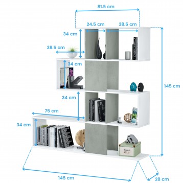 estanteria Zig Zag cotas 6