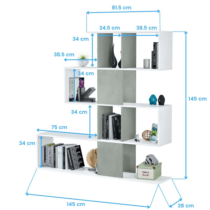 estanteria Zig Zag cotas 6