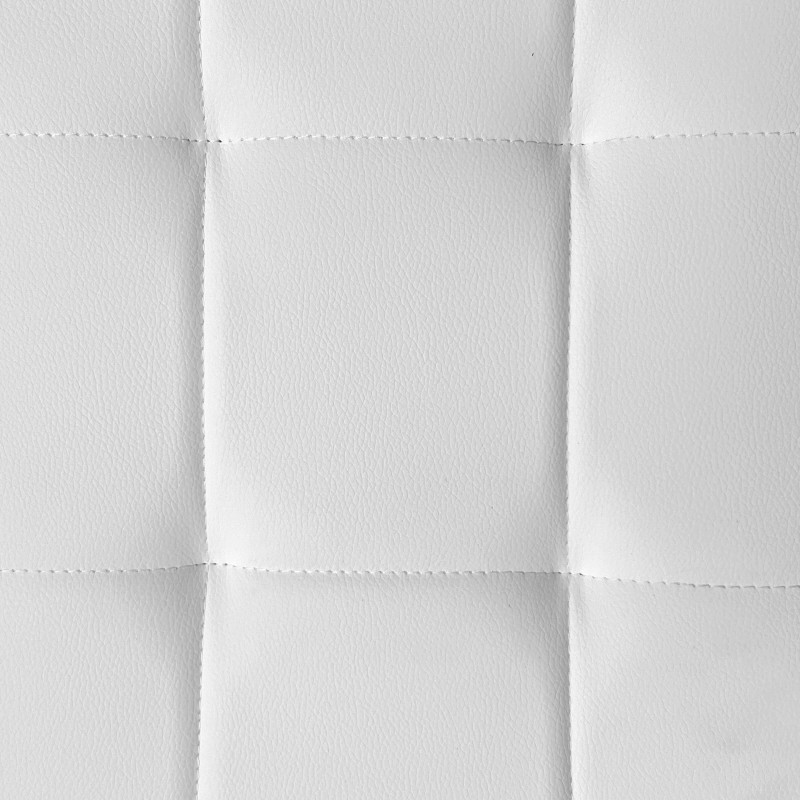 Sillas De Comedor Moderna Laci De Polipiel Y Metal Cromado Color Blanco