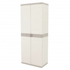 Armario Escobero Exterior 2 Puertas Titanium Color Beige 70x176 cm
