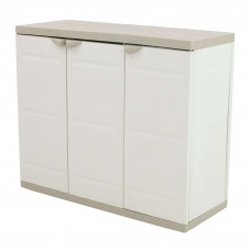Armario Bajo Exterior 2 Puertas Titanium Color Beige 105x80 cm