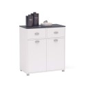 Mueble Buffet De Cocina Bajo 2 Puertas Asfeld Blanco 80x90 cm