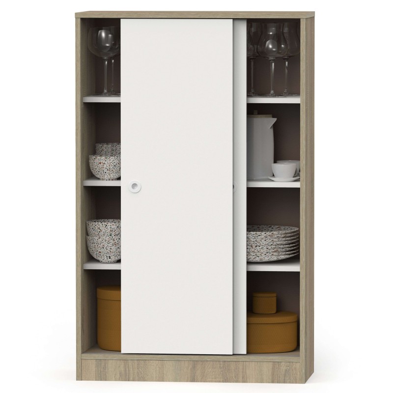 armario multiusos bajo abierto doble