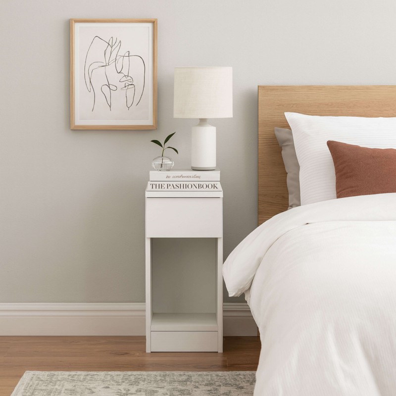 Mesita Slim Blanco Ambiente 1