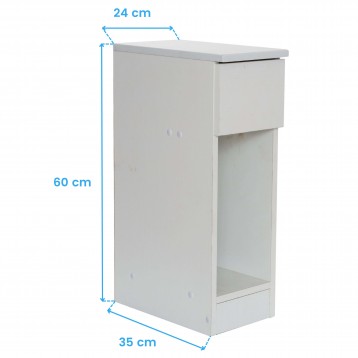 Mesita Slim Blanco Cotas