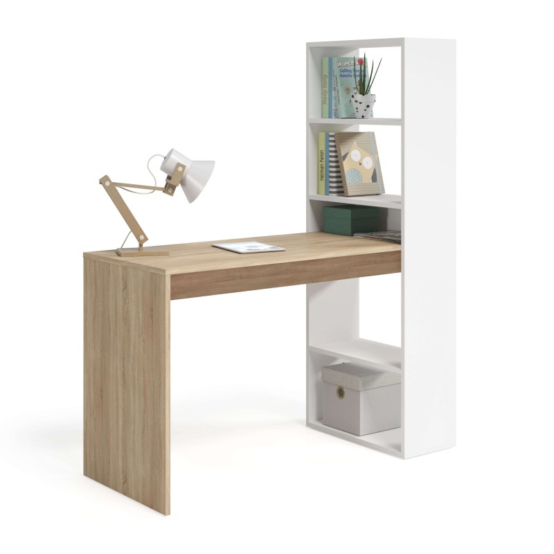 Pack Juvenil Blanco Artik y Roble Canadian Escritorio