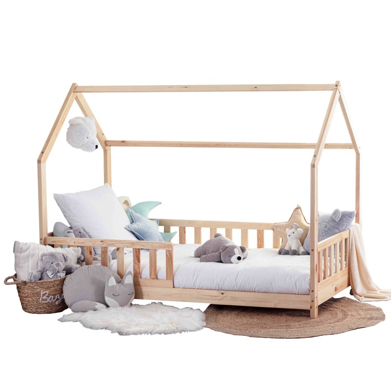Cama Infantil Cabaña Bosco 90x190 Beige Cama Infantil Cabaña Bosco 90x190 Beige
