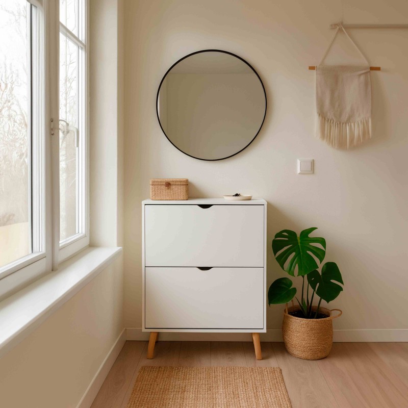 Mueble Zapatero Recibidor Nórdico Fiano 2 Trampones 80 cm Mueble Zapatero Recibidor Nórdico Fiano 2 Trampones 80 cm