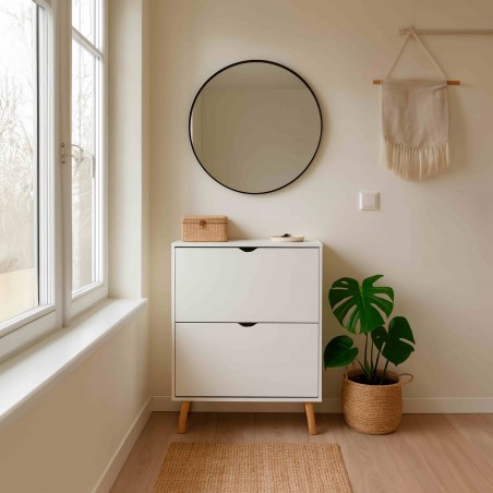 Mueble Zapatero Recibidor Nórdico Fiano 2 Trampones 80 cm