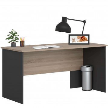 Mesa Oficina Escritorio Nibis Color Roble Sonoma y Gris Antracita 160 cm