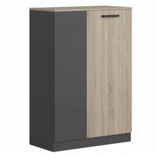 Armario Auxiliar Nibis en Roble Sonoma y Gris Antracita Colección Nibis 80x116x40 cm