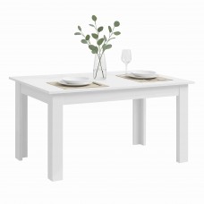 Mesa de Comedor Fija 138x80 cm Blanco
