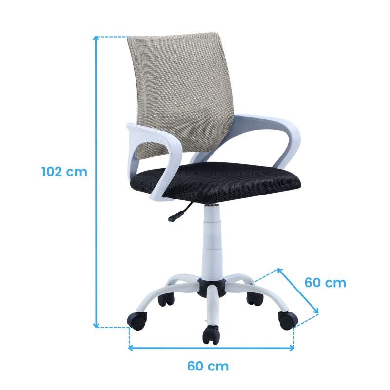 Silla Oficina Gris Cotas