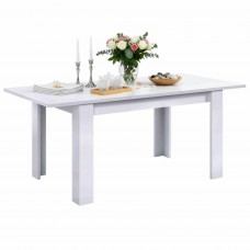 Mesa Comedor Extensible Blanco Mate 140-190x90 cm Mesa Comedor Extensible Blanco Mate 140-190x90 cm
