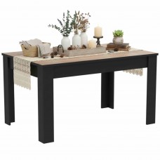 Mesa Salón Coomedor Wayn Eestilo industrial Negro Mate Y Roble Cepillado 138x90 cm Mesa Salón Coomedor Wayn Eestilo industrial Negro Mate Y Roble Cepillado 138x90 cm