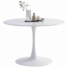 Mesa redonda fija Gina blanca cocina comedor 110x110 cm Mesa redonda fija Gina blanca cocina comedor 110x110 cm