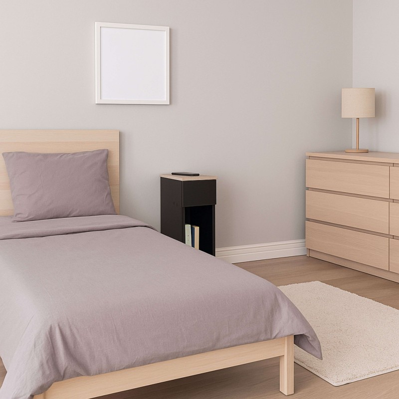 Mesita Slim Negra Ambiente 1 Mesita Slim Negra Ambiente 1