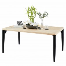 Mesa de Comedor Fija Napi en Roble Nordish y Negro 160x100 cm Mesa de Comedor Fija Napi en Roble Nordish y Negro 160x100 cm
