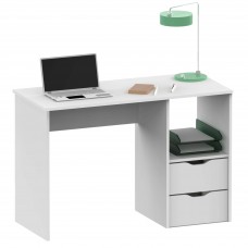 Mesa Escritorio Eko Estudio Oficina Juvenil Con 2 Cajones Color Blanco 115 cm Mesa Escritorio Eko Estudio Oficina Juvenil Con 2 Cajones Color Blanco 115 cm