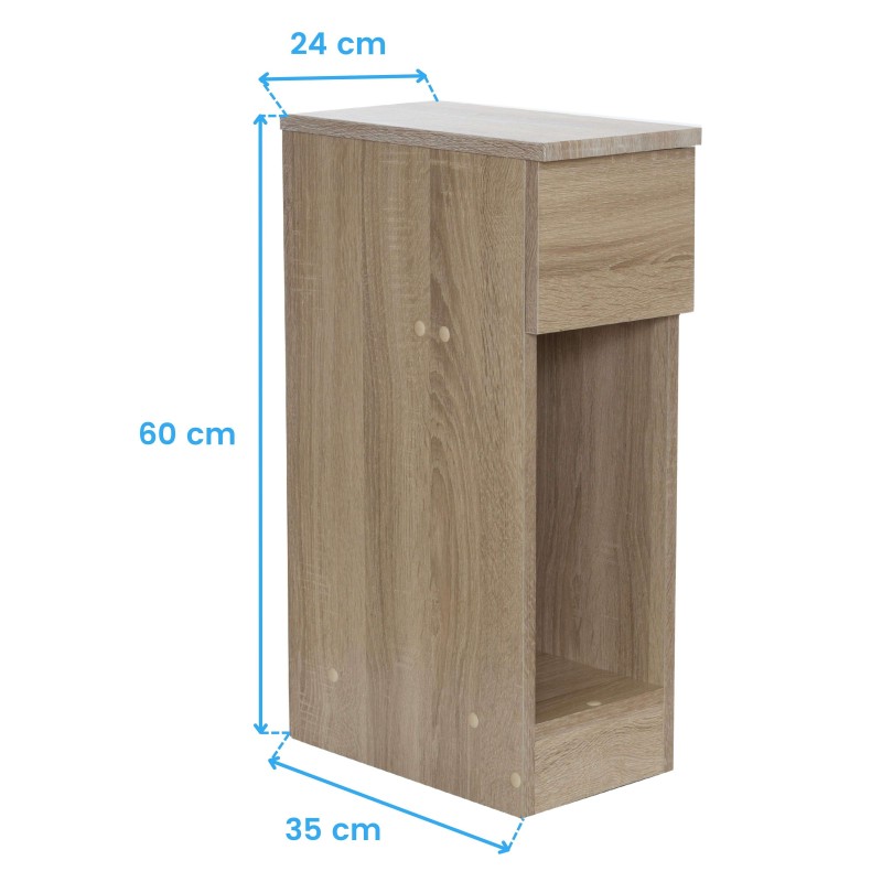 Mesita Slim Taupe Cotas Mesita Slim Taupe Cotas